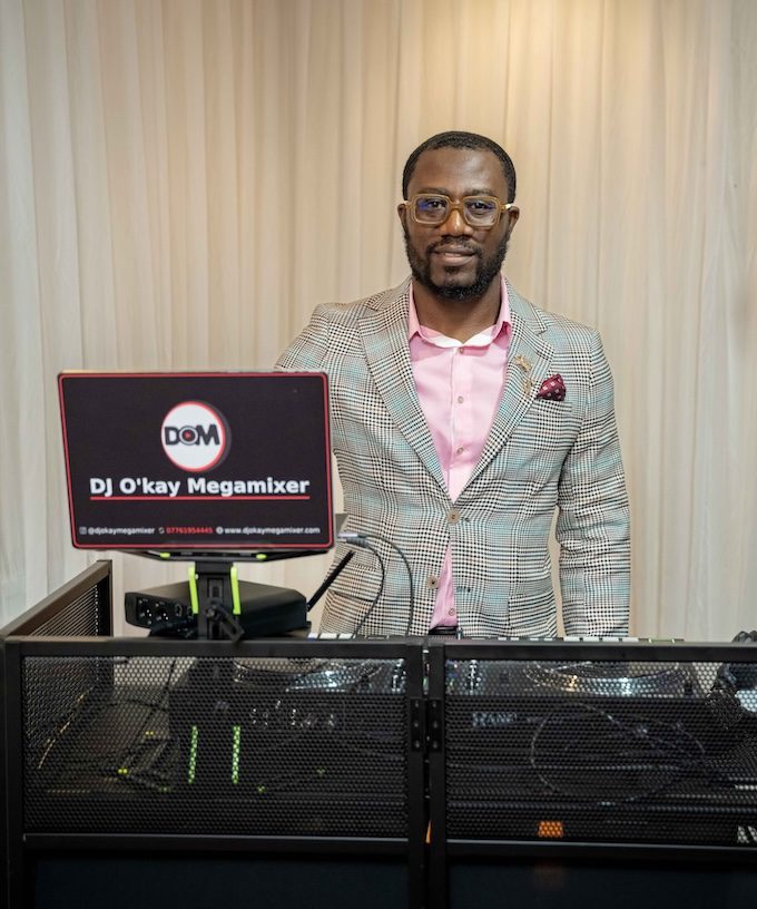 Book a DJ in Derby - DJ O'kay Megamixer performing at a Nigerian wedding in Gravesend